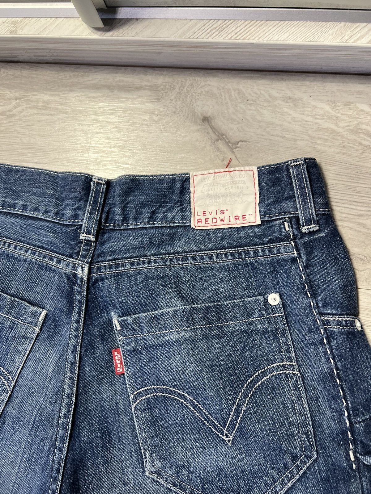Levi's × Levi's Vintage Clothing × Vintage Vintage Rare Levis Redwire Denim Jeans Shorts Size US 32 / EU 48 - 10 Thumbnail