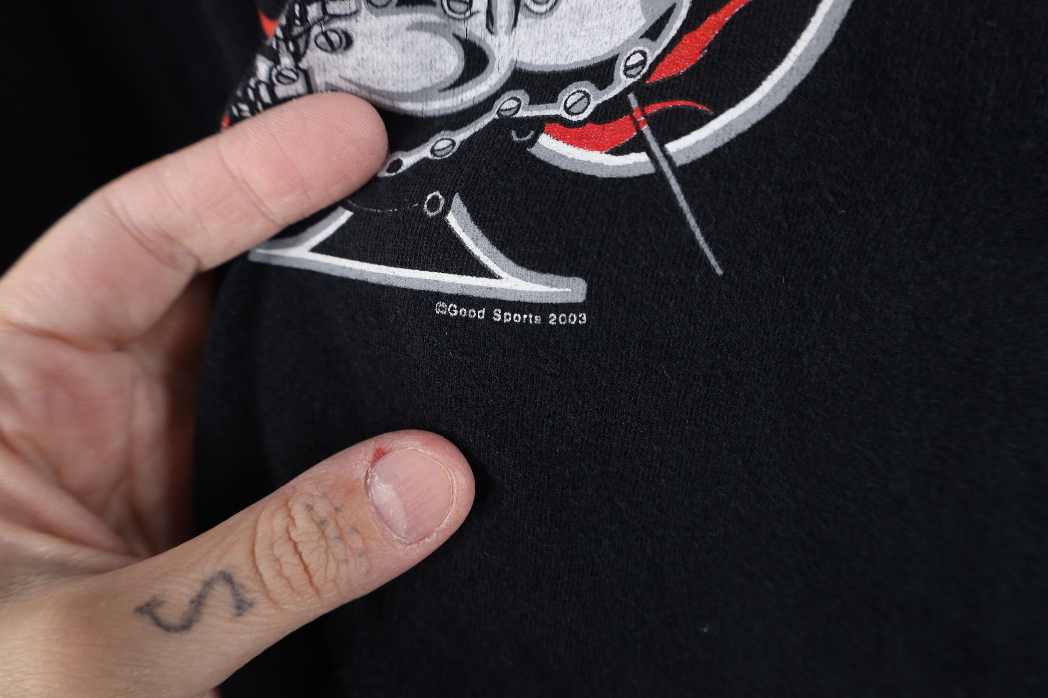 Vintage Vintage Y2K Bike Week Skull Flames Motorcycle T-Shirt Size US XL / EU 56 / 4 - 5 Thumbnail