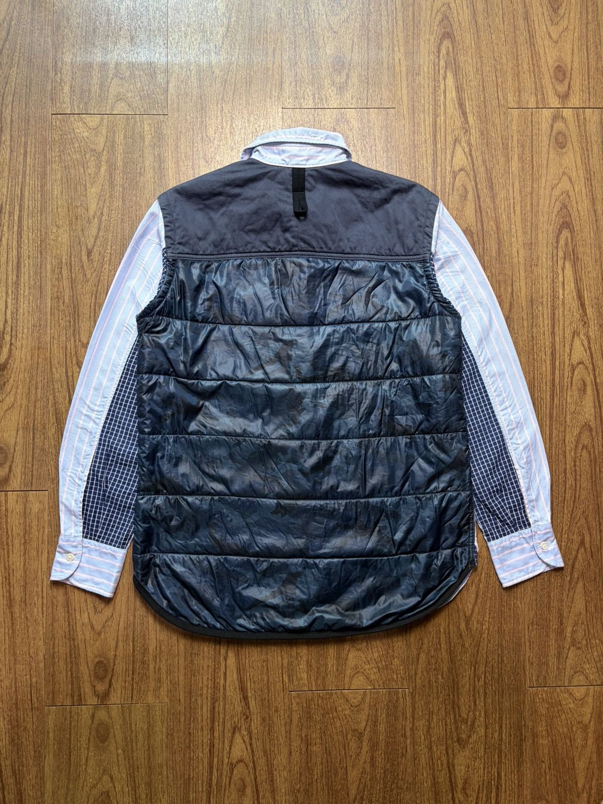 Junya Watanabe FREE TAX! Junya Watanabe Striped Hybrid Camo Nylon Shirt Size US S / EU 44-46 / 1 - 4 Thumbnail