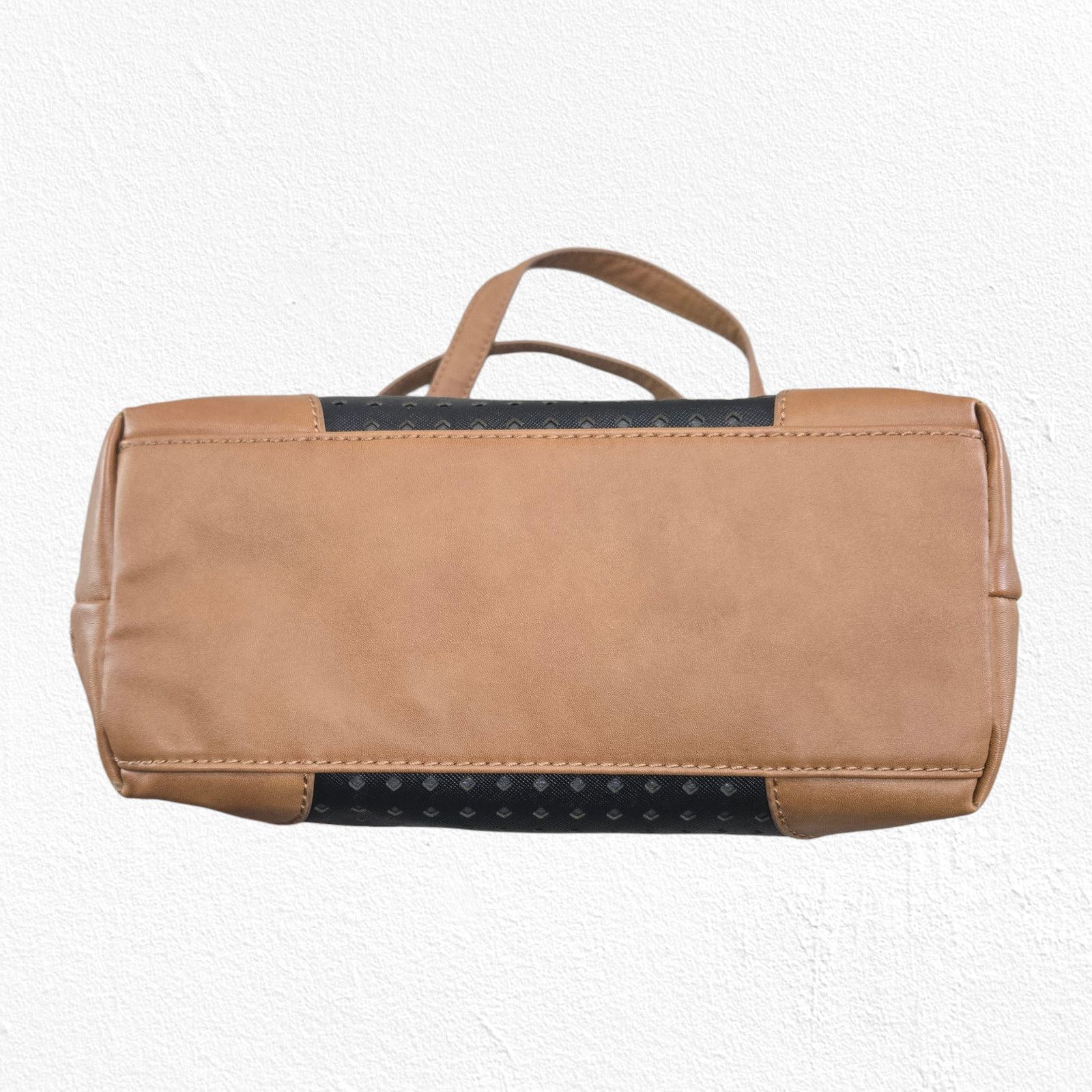 Marc Fisher Marc Fisher Perforated Tote Bag Black Tan Large Size ONE SIZE - 13 Thumbnail