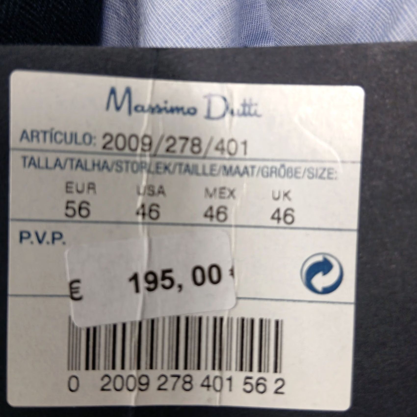 Massimo Dutti Massimo Dutti Blazer Sport Coat Blue Linen Size 46R - 5 Thumbnail