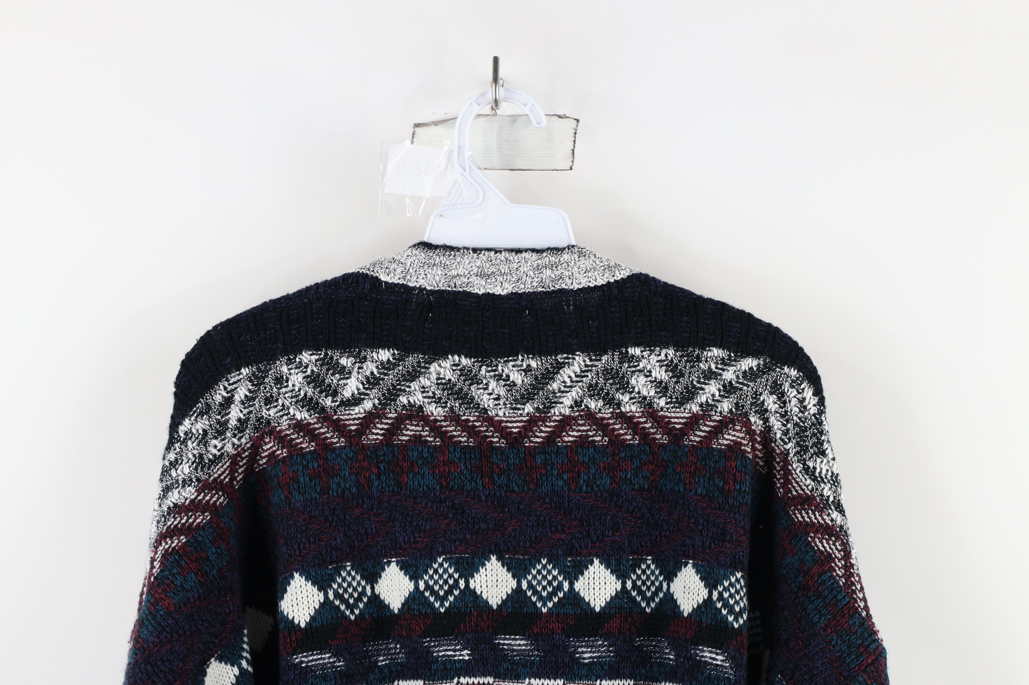 Vintage Vintage 90s Coogi Style Rainbow Grandpa Cardigan Sweater Size US XL / EU 56 / 4 - 9 Thumbnail