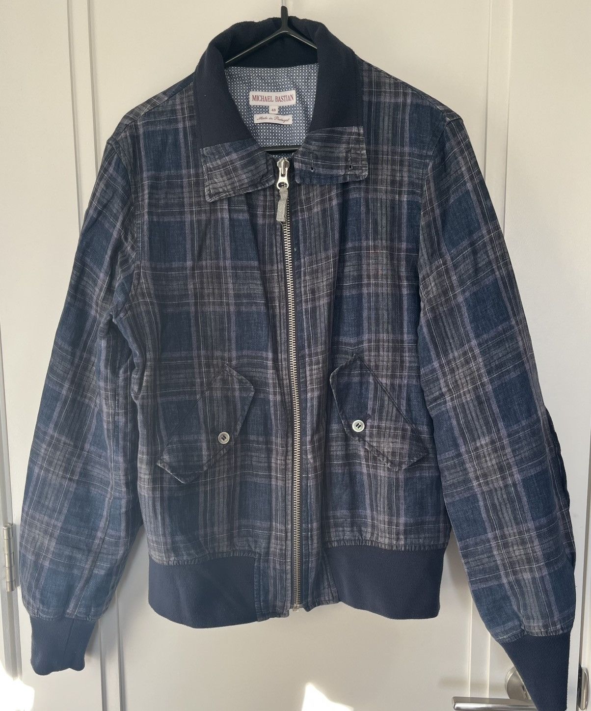 Michael Bastian Linen Harrington-Style Jacket Size US M / EU 48-50 / 2 - 1 Thumbnail