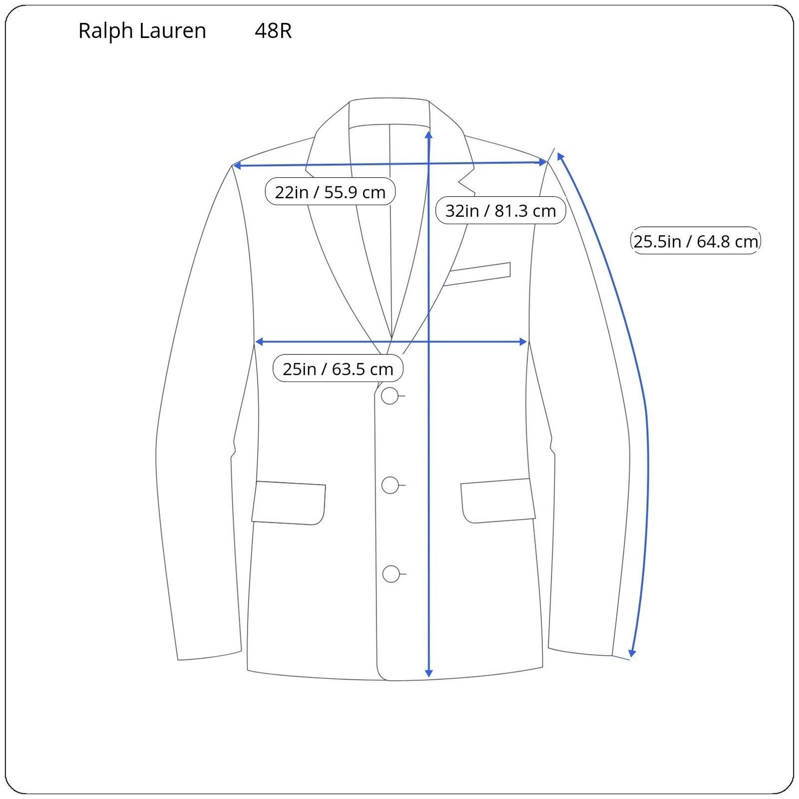 Ralph Lauren Ralph Lauren Blazer Mens 48R Grey 2-Button Sport Coat Size 48R - 8 Thumbnail