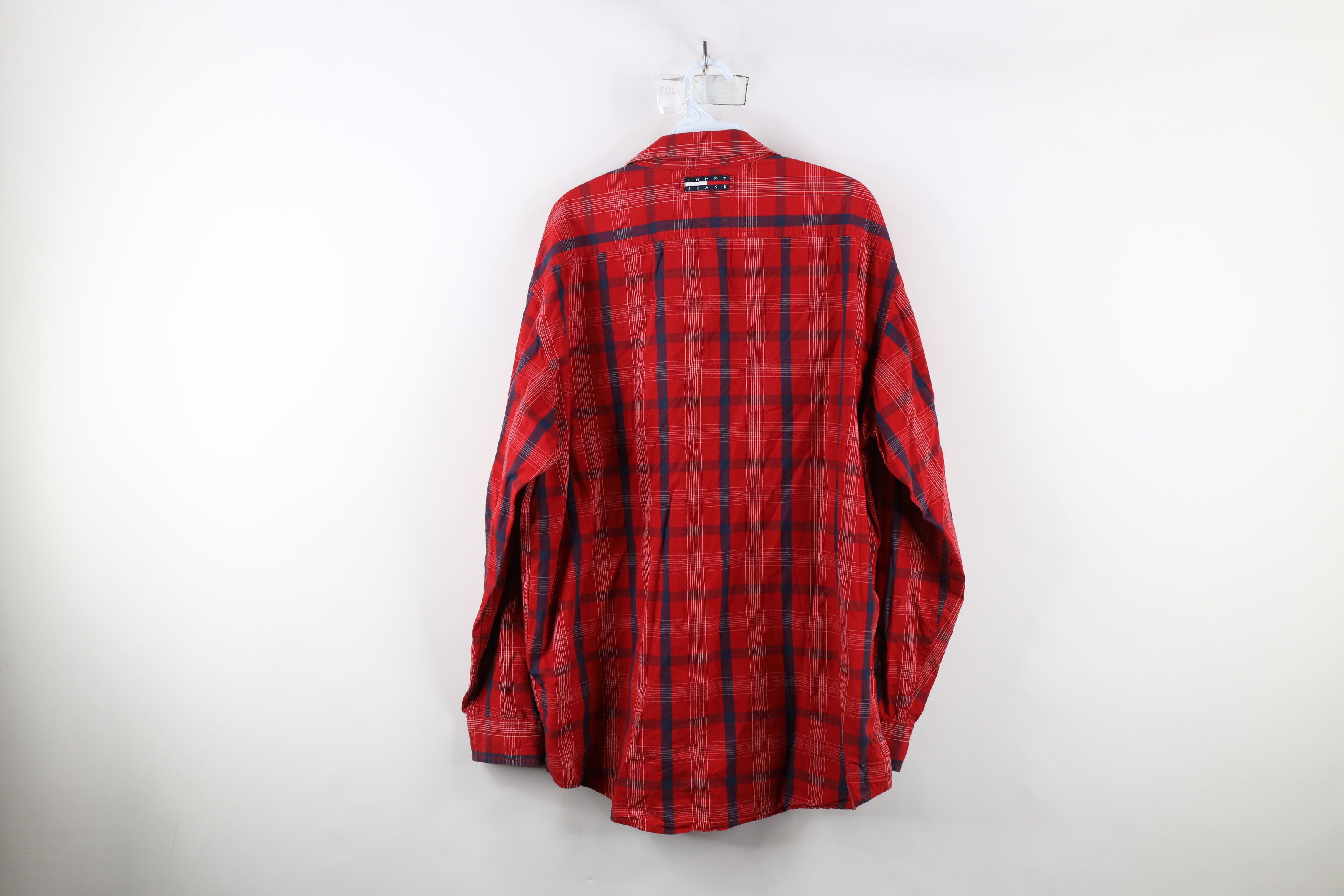 Tommy Hilfiger × Vintage Vintage 90s Tommy Hilfiger Spell Collared Board Button Shirt Size US XL / EU 56 / 4 - 12 Thumbnail
