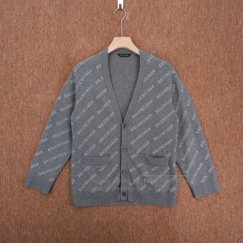 Balenciaga Balenciaga Cashmere Full Printed Bullet Screen Cardigan Size US S / EU 44-46 / 1 - 1 Thumbnail