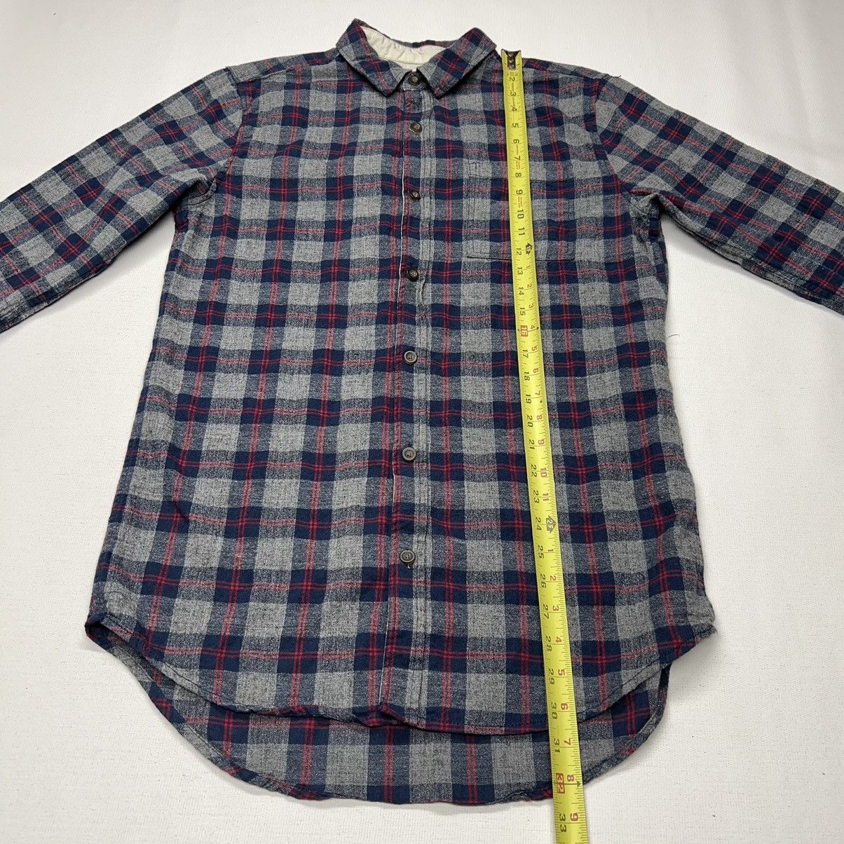 On The Byas On The Byas Flannel Shirt Grey Button Up Plaid Longer Length Size US M / EU 48-50 / 2 - 13 Thumbnail