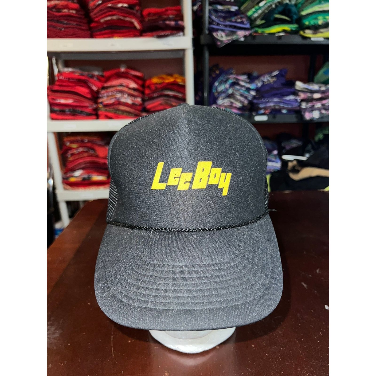 Vintage Vintage Leeboy Hat Lee Boy Trucker Black Cap Headwear VTG OS Size ONE SIZE - 1 Thumbnail