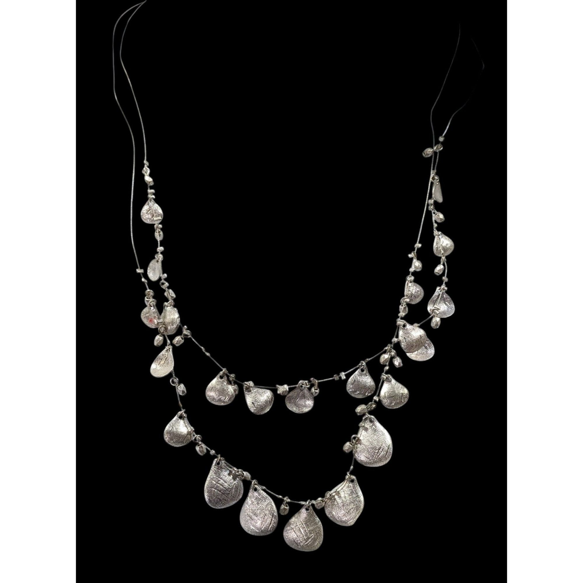 Coldwater Creek Coldwater Creek Multilayer Teardrop Charm Silver Tone Neckla Size ONE SIZE - 3 Thumbnail