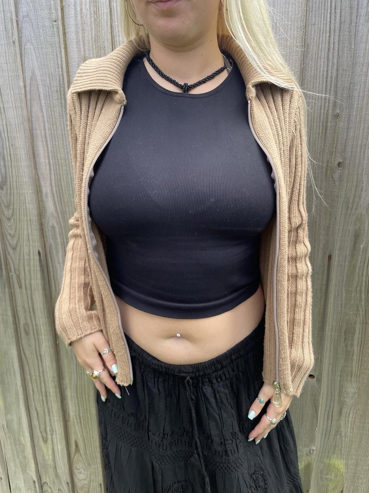 Designer Vintage 90s Prada Ribbed Collared Wool Zip Up Jacket Size M / US 6-8 / IT 42-44 - 5 Thumbnail