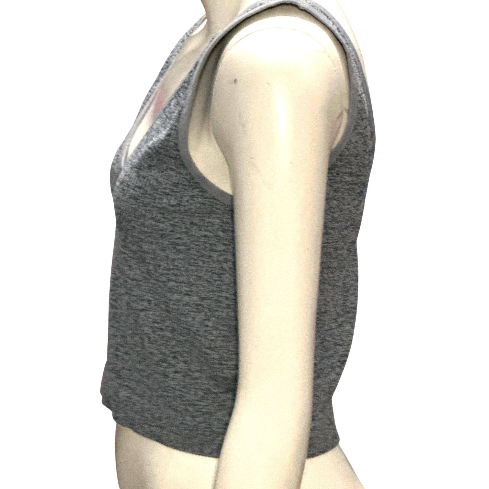 Other Colsie Gray Ribbed Knit Deep V Neck Cropped Tank Lounge Stre Size XL / US 12-14 / IT 48-50 - 3 Thumbnail