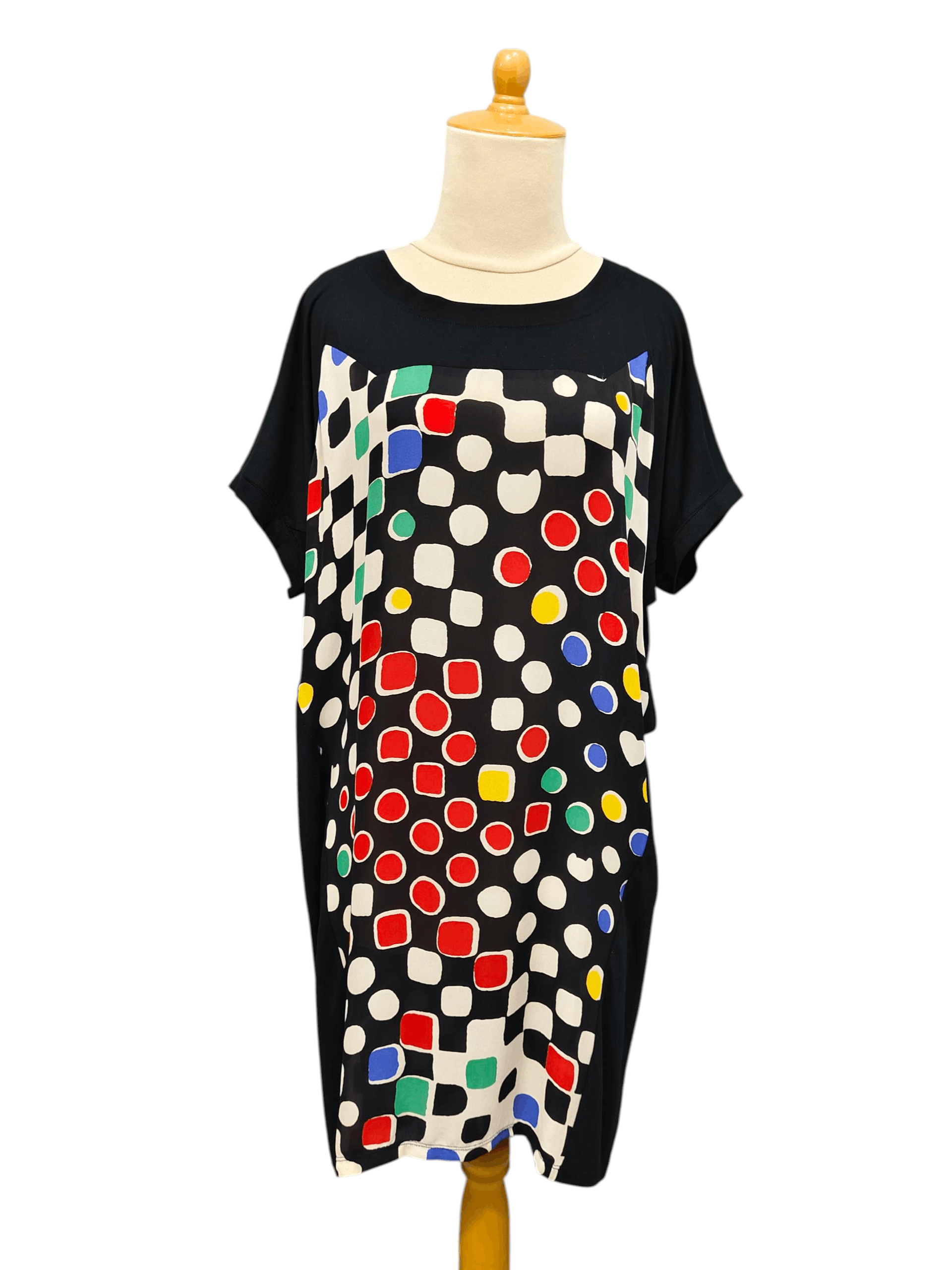 Tsumori Chisato Tsumori Chisato🇯🇵 Abstrac Pop Art Dot Panel Rayon Dress Size L / US 10 / IT 46 - 1 Thumbnail