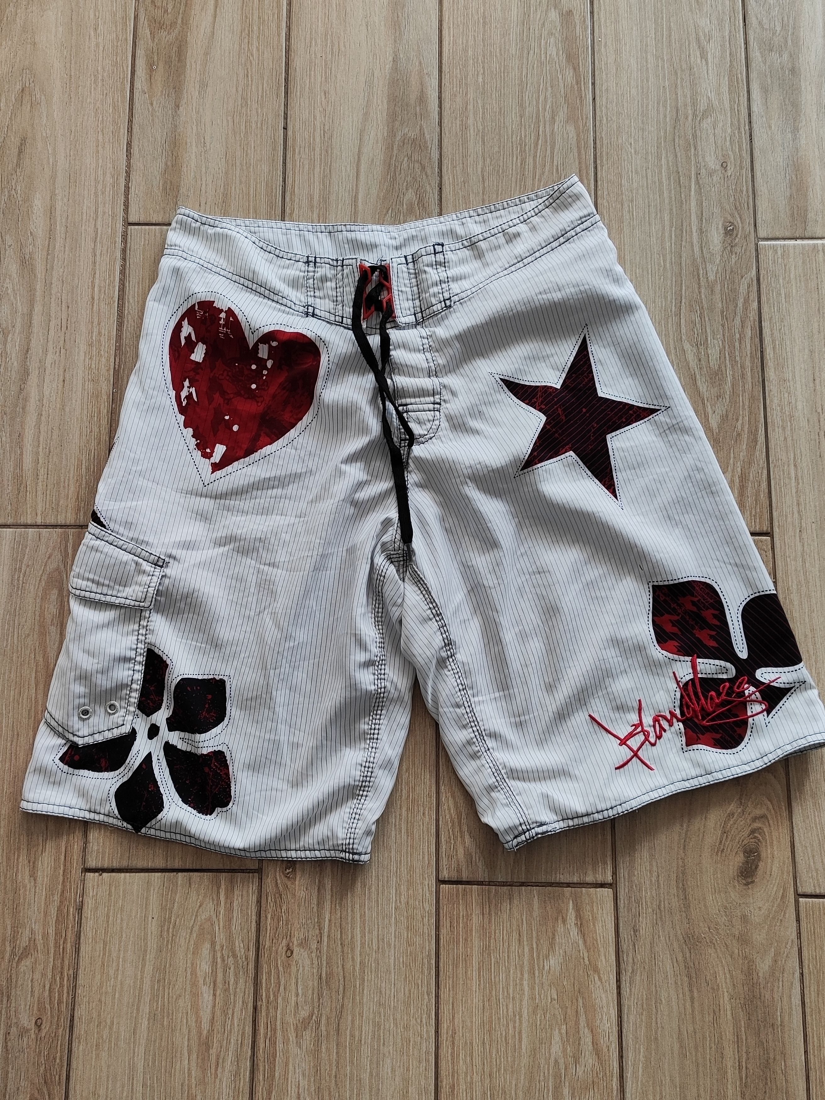 Japanese Brand Totsol Graffiti Patchwork Board Shorts Size US 34 / EU 50 - 2 Thumbnail
