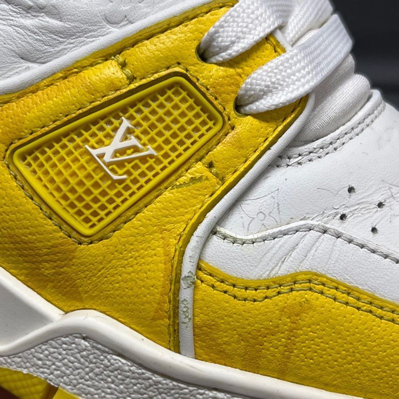 Louis Vuitton Louis Vuitton Low-Top Trainer Sneakers in White and Yellow Size US 8 / IT 38 - 7 Thumbnail