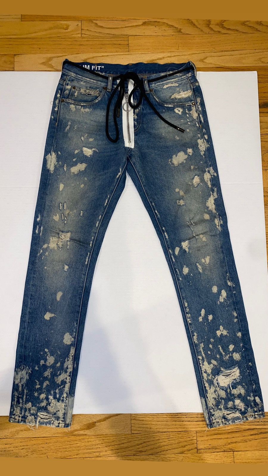 Off-White Off White blue Denim Early Collection s. 30 diagonal stripe Size US 30 / EU 46 - 2 Thumbnail