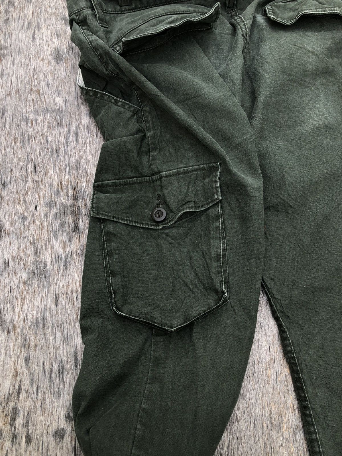 Japanese Brand Unbrand Green Cargo Pants Multipocket Tactical Like New Size US 31 - 9 Thumbnail