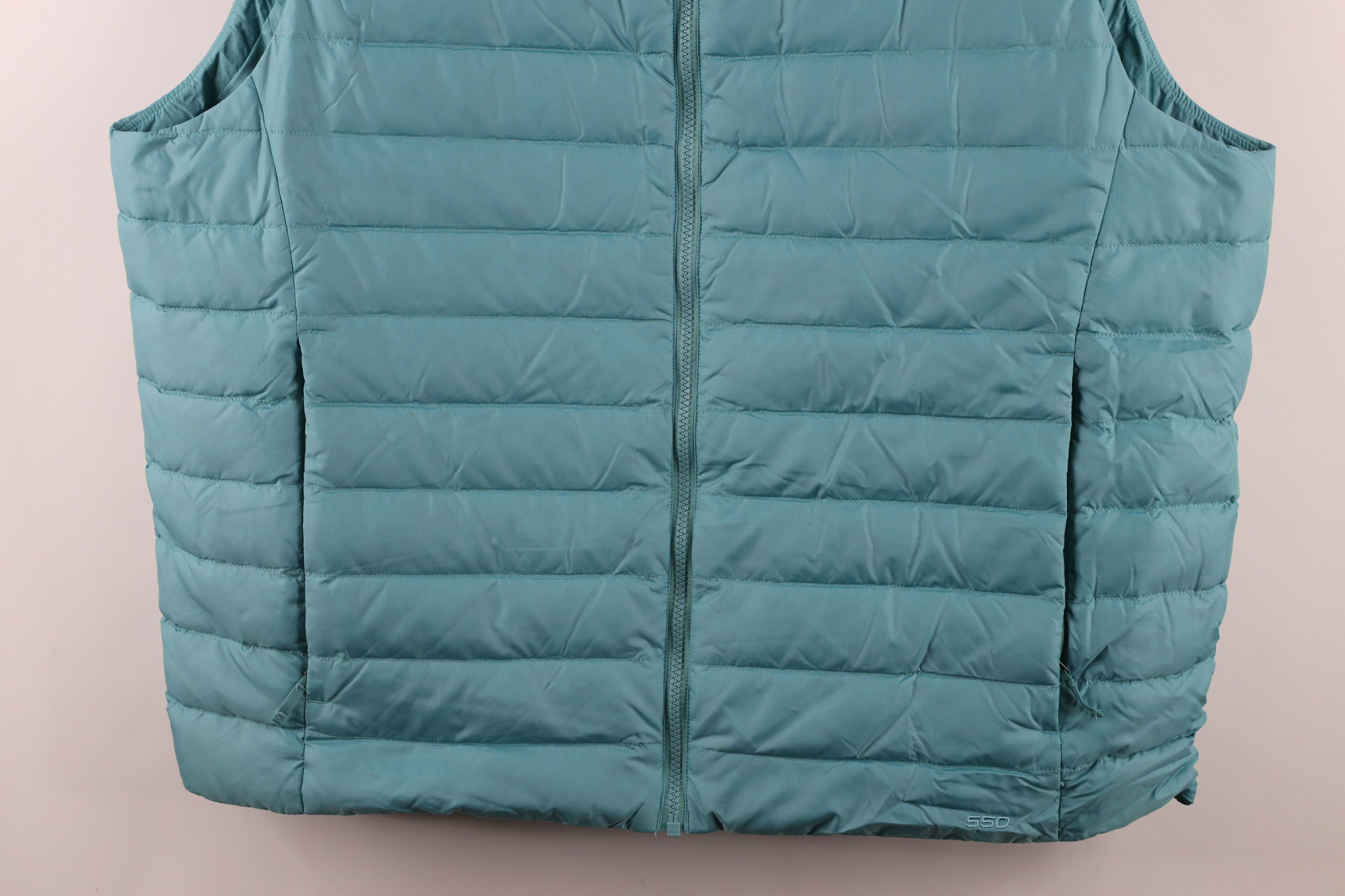 The North Face × Vintage The North Face 550 Duck Down Fill Puffer Vest Jacket Teal Size US XXL / EU 58 / 5 - 3 Thumbnail