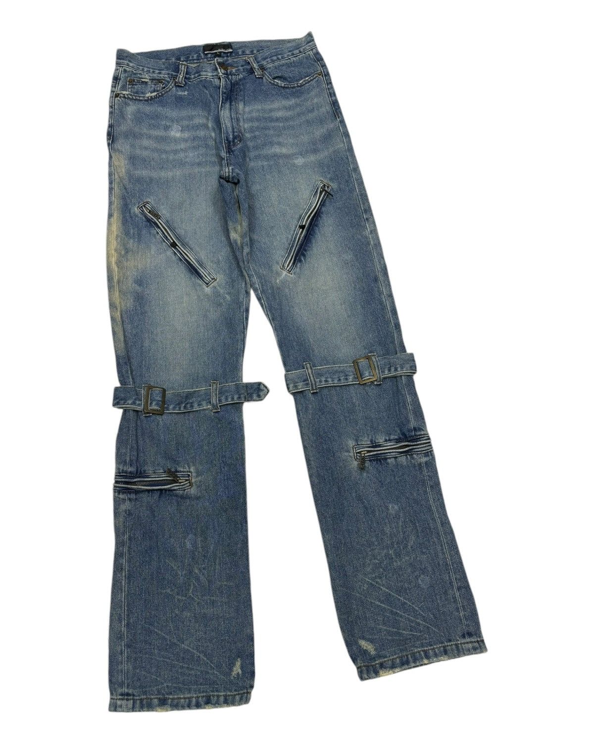 In The Attic SICK🔥IN THE ATTIC PUNK PARACHUTE BONDAGE JEANS Size US 30 / EU 46 - 4 Thumbnail