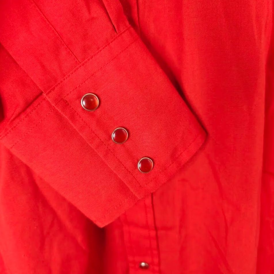 Vintage VINTAGE Ely Cattleman Western Shirt Mens Size Medium Red Cowboy Pearl Snap Buttons Casual Shirt 80s 90s Size US M / EU 48-50 / 2 - 4 Thumbnail