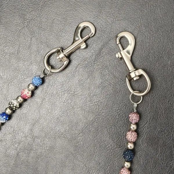 Japanese Brand Round Bead Rhinestone Wallet Chain Size ONE SIZE - 2 Thumbnail