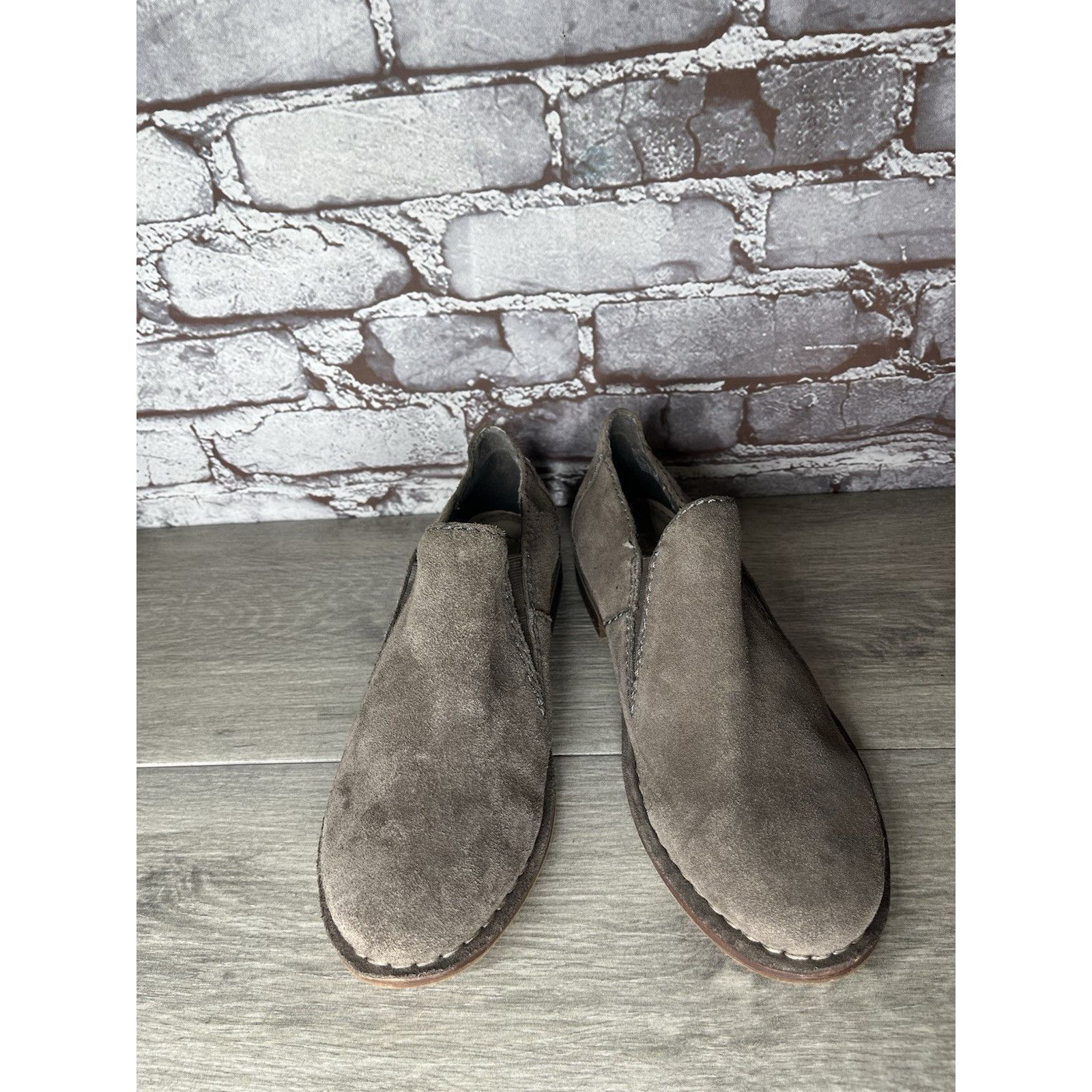 Clarks Clarks Somerset Gray Suede Leather Loafers Ankle Booties Wom Size US 9 / IT 39 - 16 Thumbnail
