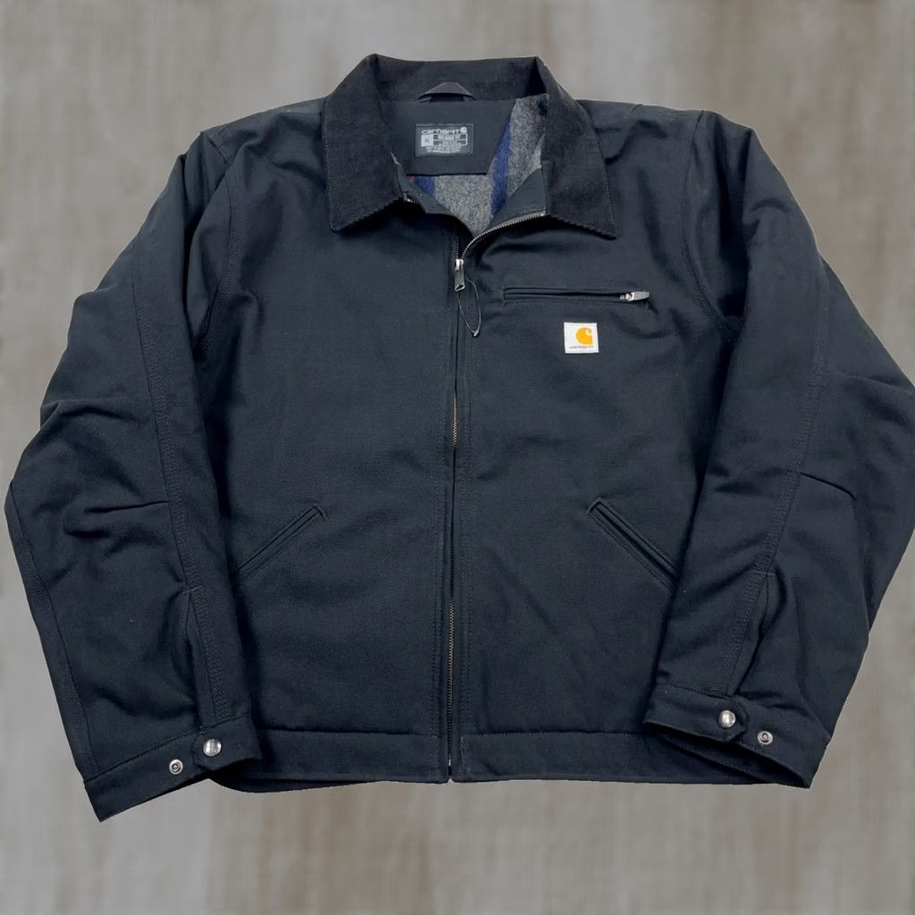 Carhartt VINTAGE Carhartt Jacket Men XL Black Duck Relaxed Fit Blanket Lined Work Wear B2 Size US XL / EU 56 / 4 - 1 Thumbnail