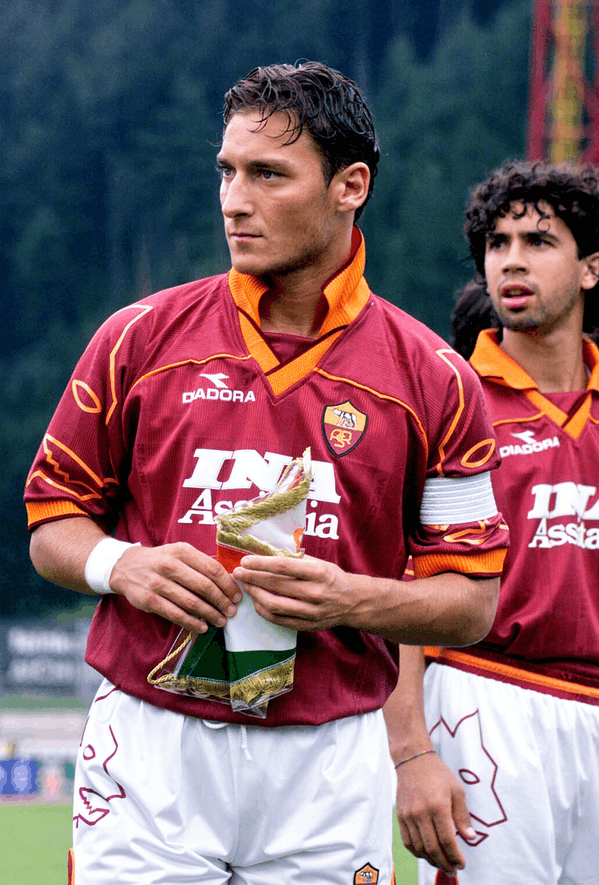 Diadora As Roma Home 1999-00 Totti #10 Soccer Jersey Size US XL / EU 56 / 4 - 11 Thumbnail