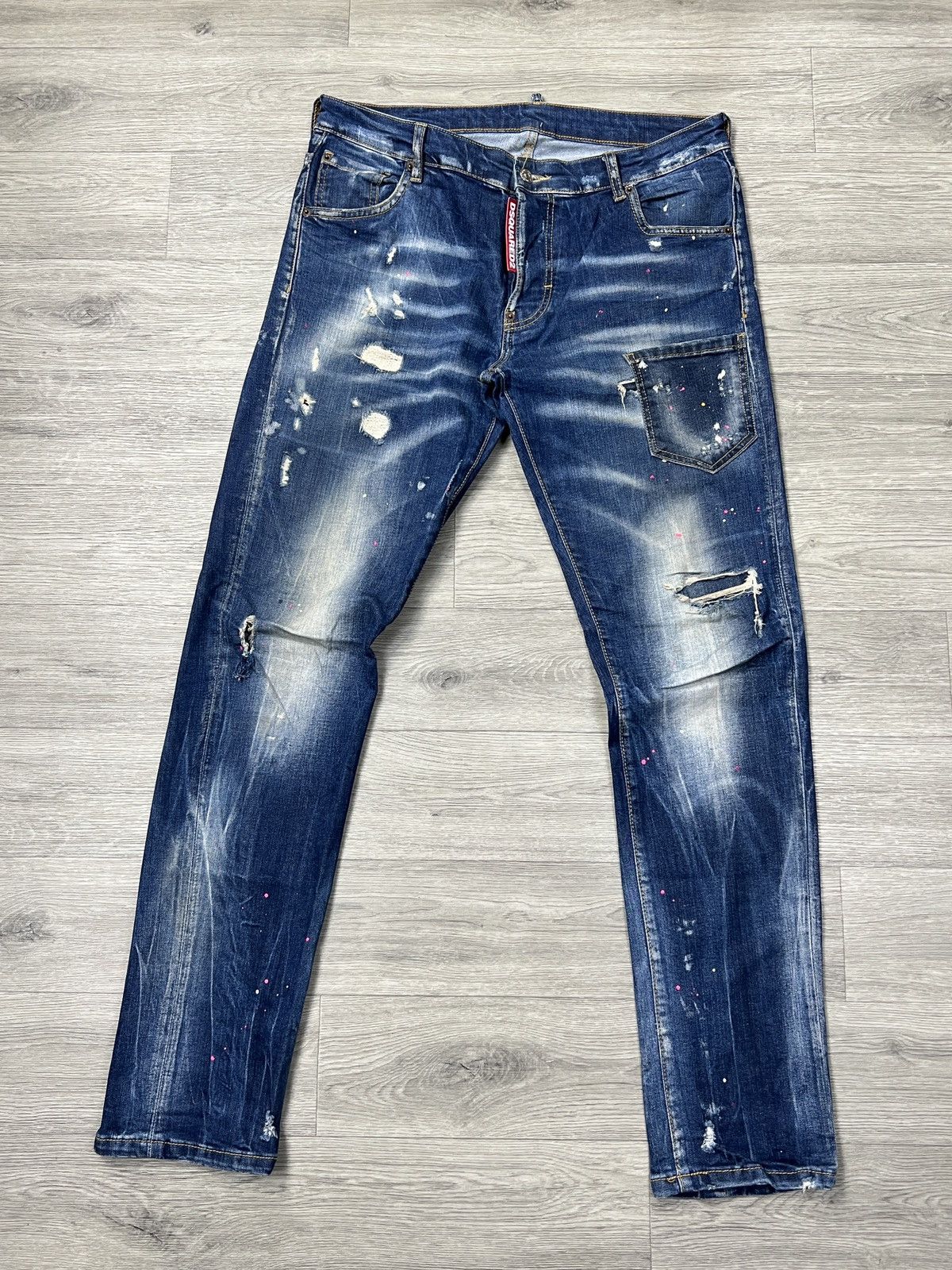 Dsquared2 Dsquared2 Slim Jean Distressed Blue Denim Pants IT 52 Size US 36 / EU 52 - 2 Thumbnail