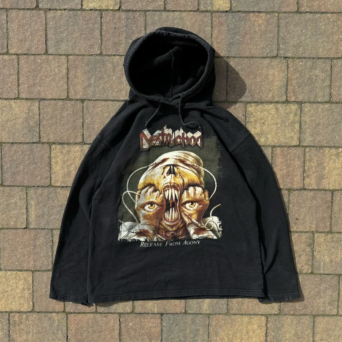 Band Tees Vintage Destruction Release From Agony Band Hoodie Metal 90s Size US L / EU 52-54 / 3 - 2 Thumbnail