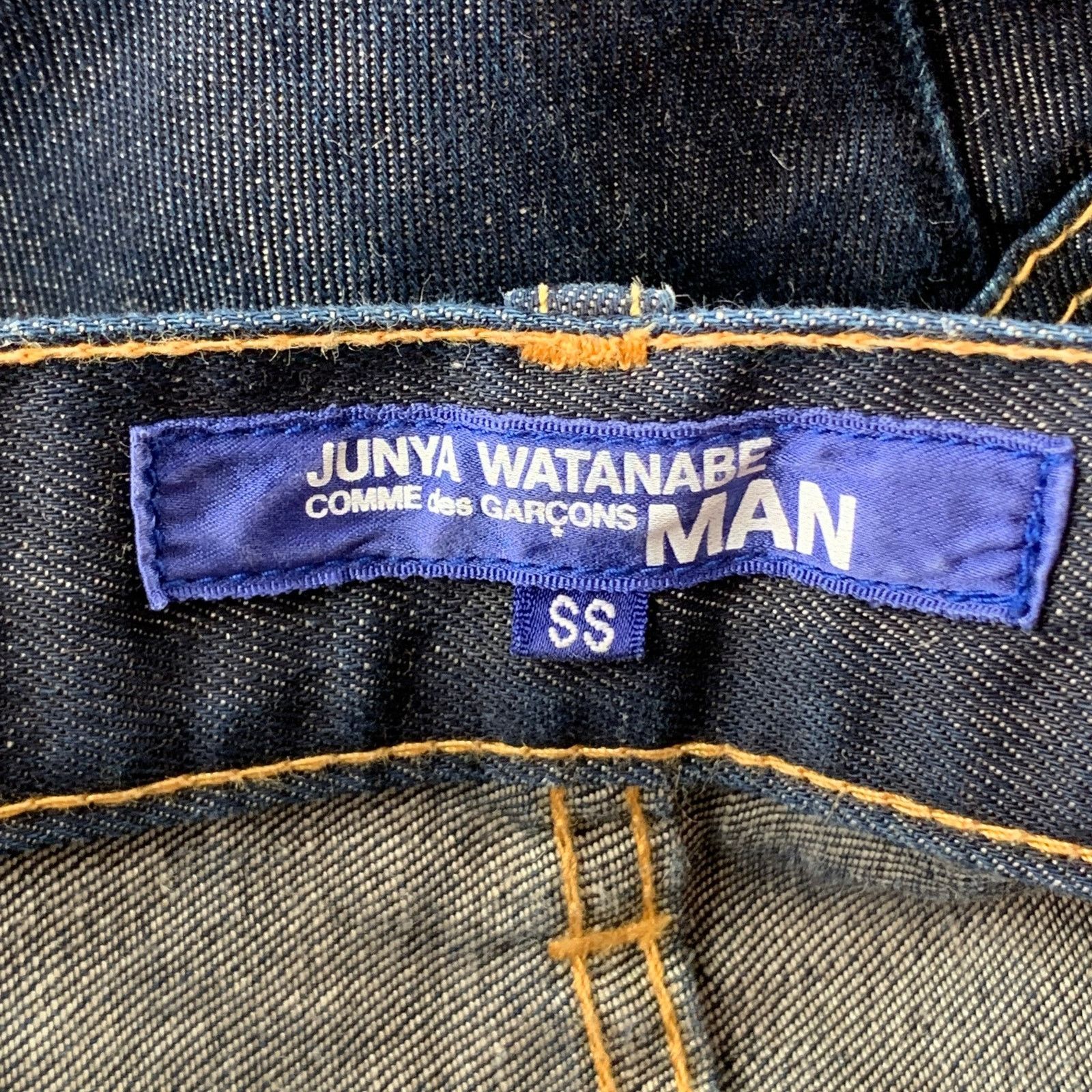 Junya Watanabe XS Indigo Contrast Stitch Cotton / Linen Cropped Jeans Size US 32 / EU 48 - 5 Thumbnail