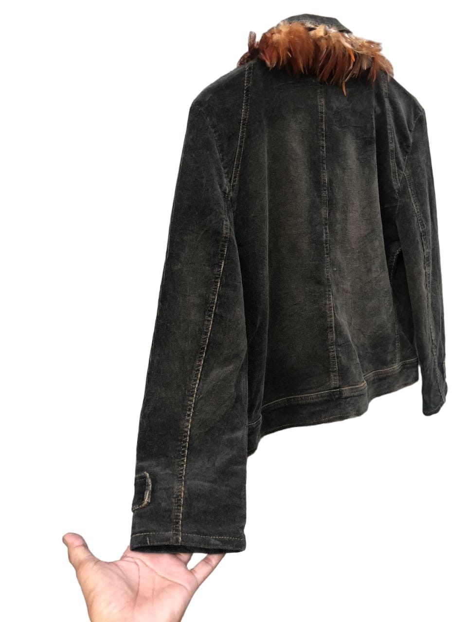 Japanese Brand Angie Paris Ref Bayat Corduroy Jacket Chicken Feather Neck Size M / US 6-8 / IT 42-44 - 6 Thumbnail