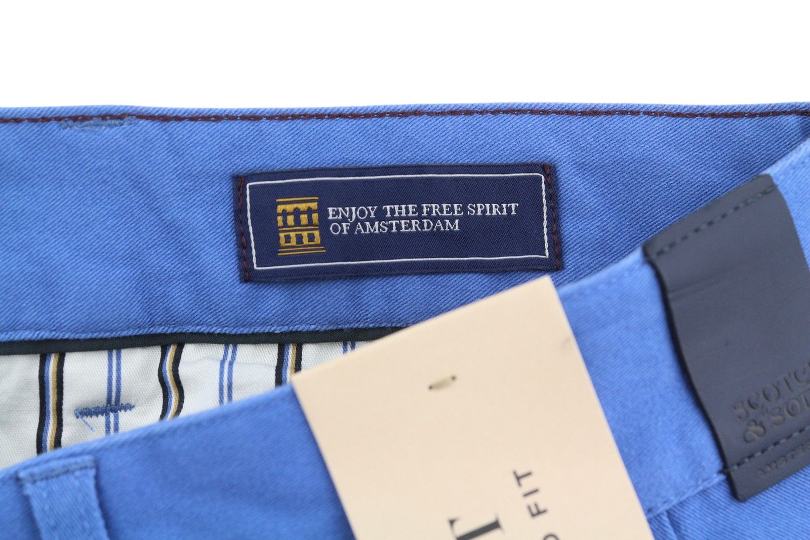 Scotch & Soda THE DRIFT W31/L32 Blue Tapered Stretch Trousers 88602 Size US 31 - 7 Thumbnail