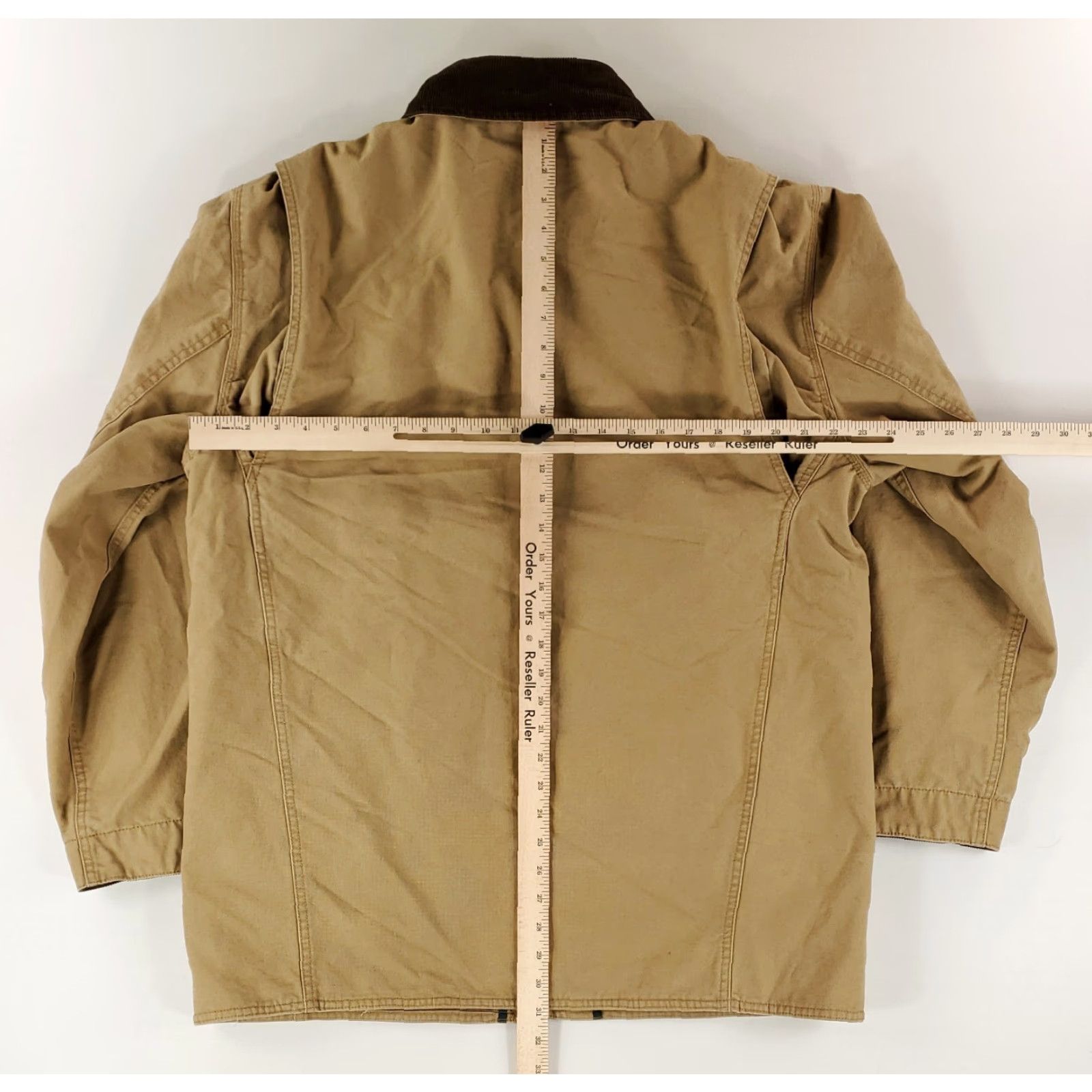 Orvis Orvis Jacket Chore Barn Coat Corduroy Collar Brown Tan Button Up Mens L Brown Canvas Cotton Chore Barn Coat Mens L Size US L / EU 52-54 / 3 - 8 Thumbnail