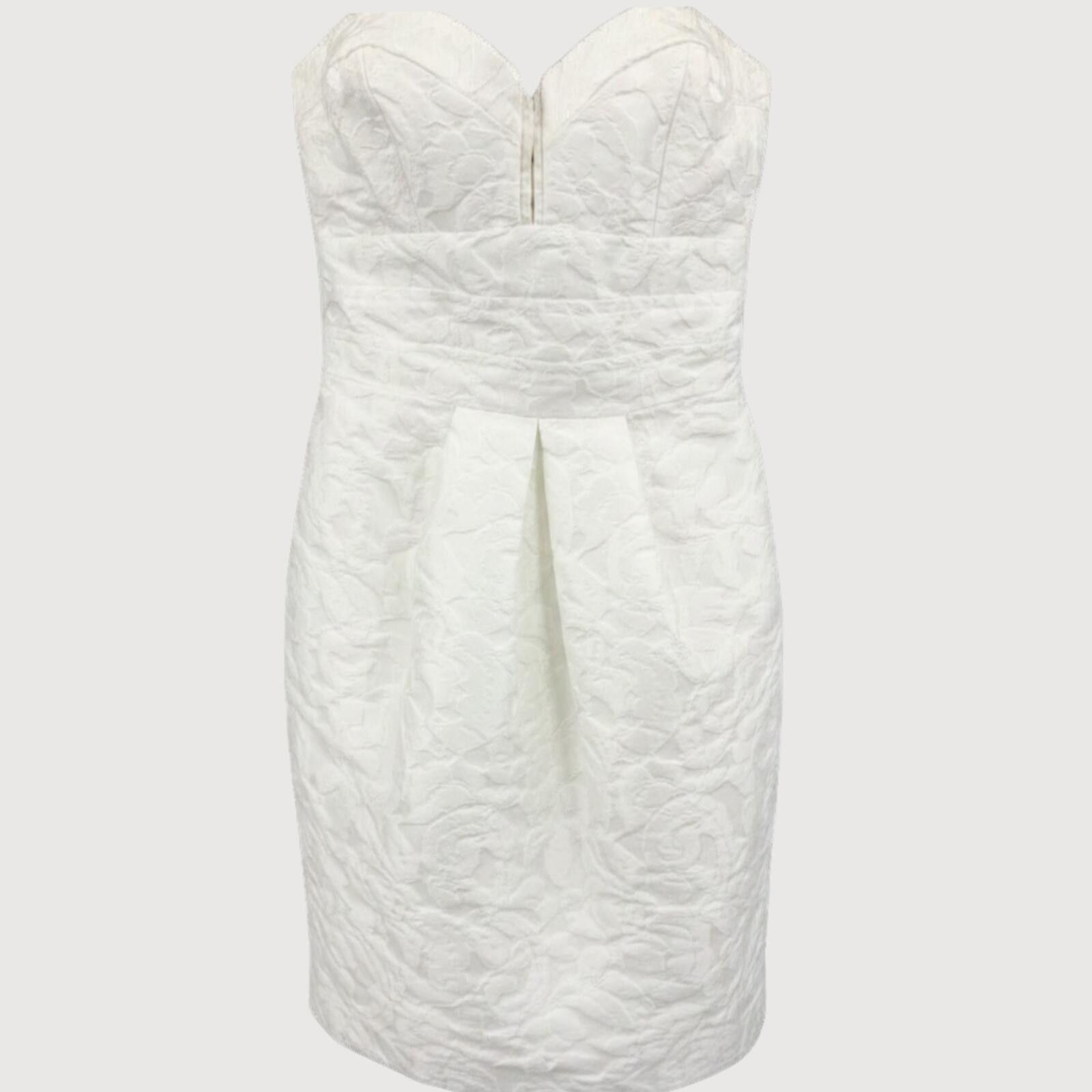 Other Alexia Admor Strapless Jacquard Mini Dress Ivory XS Size XS / US 0-2 / IT 36-38 - 1 Thumbnail