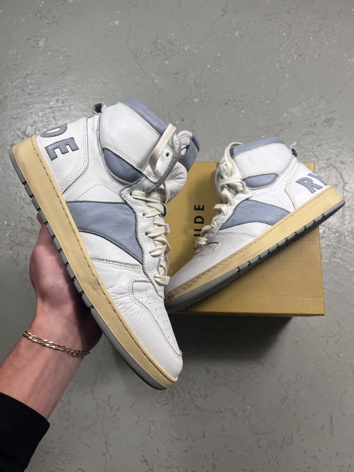 Rhude Rhude Rhecess High Top White/Blue Size 8 Size US 8 / EU 41 - 1 Thumbnail
