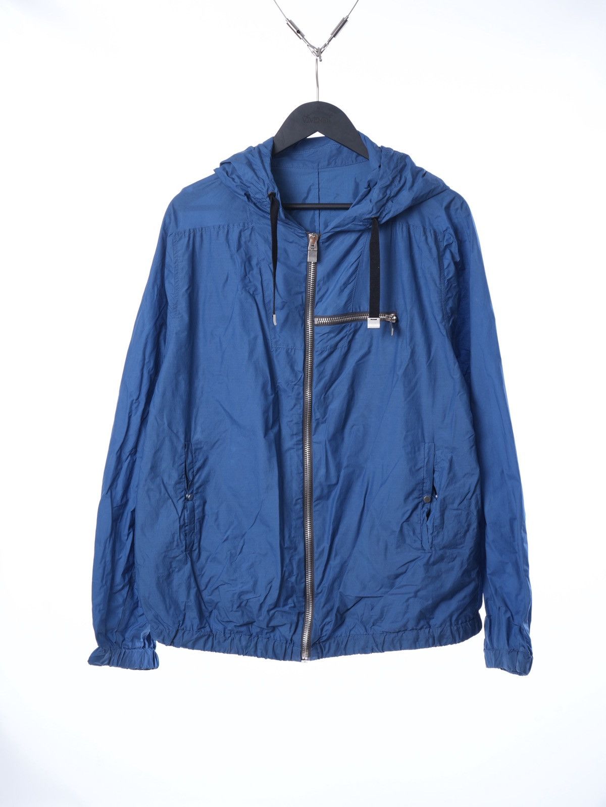 Balenciaga Balenciaga windbreaker lightweight blue hooded jacket 52 L Size US L / EU 52-54 / 3 - 1 Thumbnail