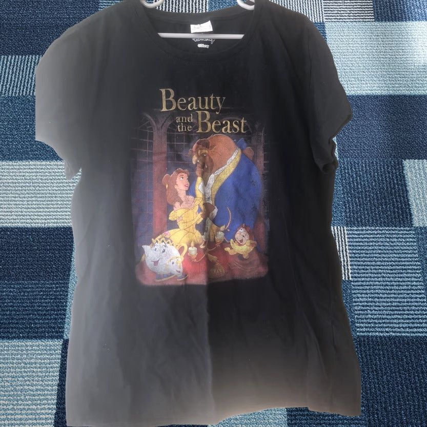 Disney Disney T-Shirt Belle Beast Distressed Beauty And The Beast Sz S Small Womens Black Short Sleeve Round Neck Size S / US 4 / IT 40 - 1 Thumbnail
