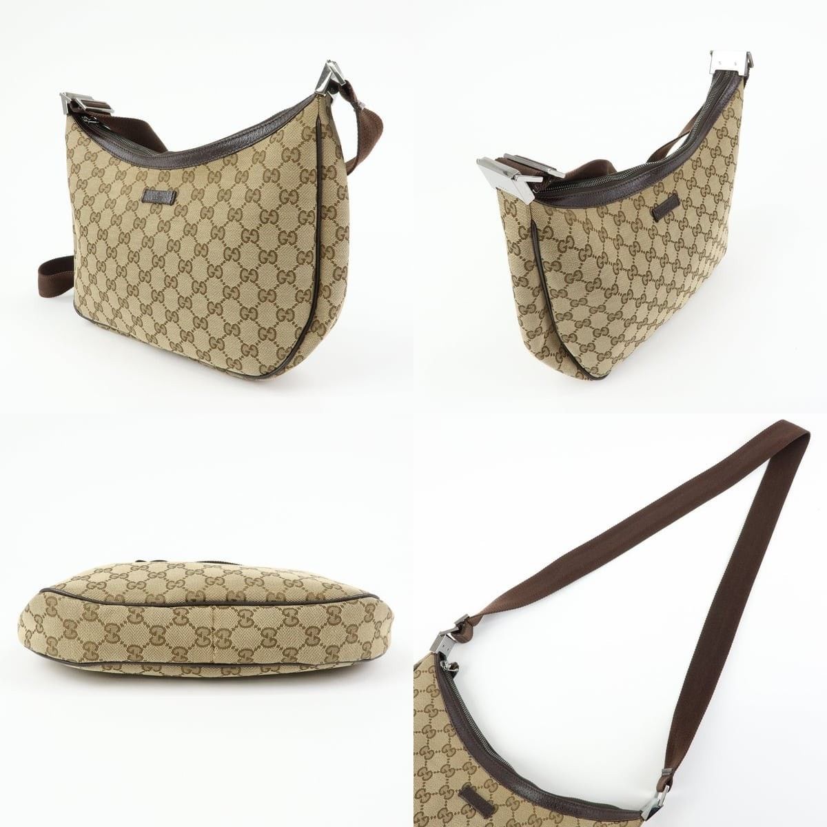 Gucci Gucci GG Canvas Shoulder Bag Beige Size ONE SIZE - 3 Thumbnail