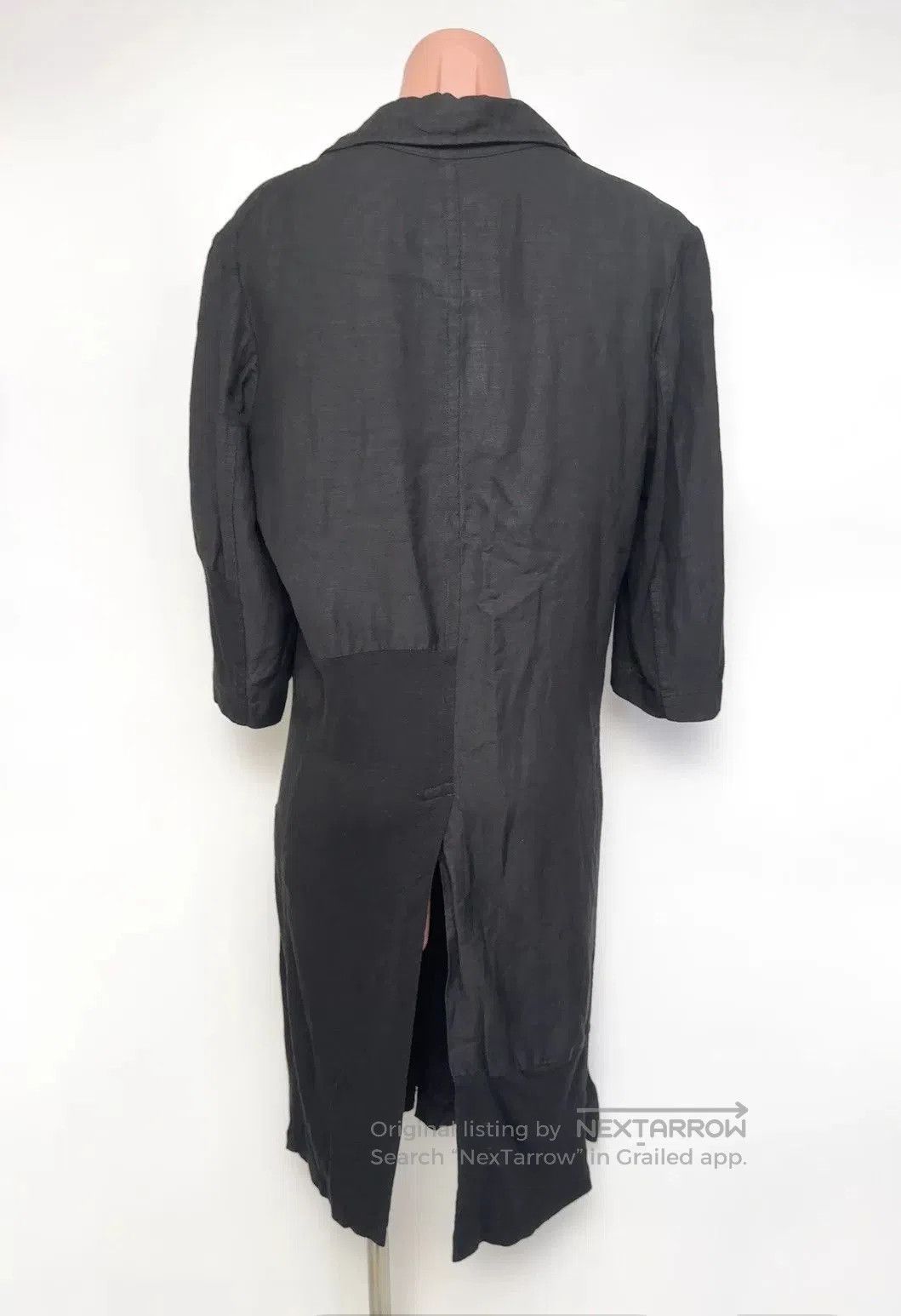 Y's Y's Mixed Material Long Cardigan Dress. Size M / US 6-8 / IT 42-44 - 4 Thumbnail