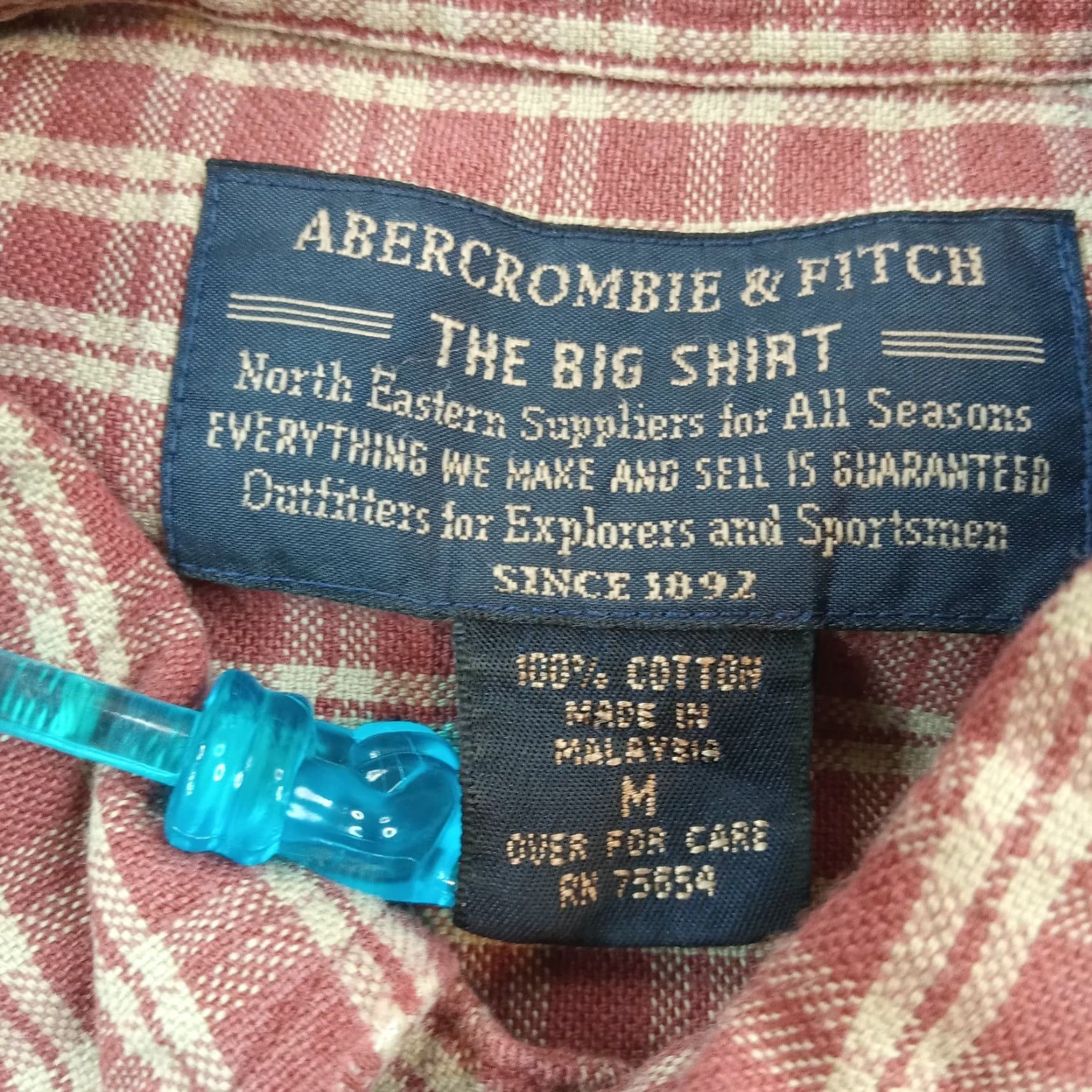 Abercrombie & Fitch Abercrombie & Fitch Flannel Shirt Men Medium Red Plaid Long Sleeve Button-Up Cotton Size US M / EU 48-50 / 2 - 6 Thumbnail