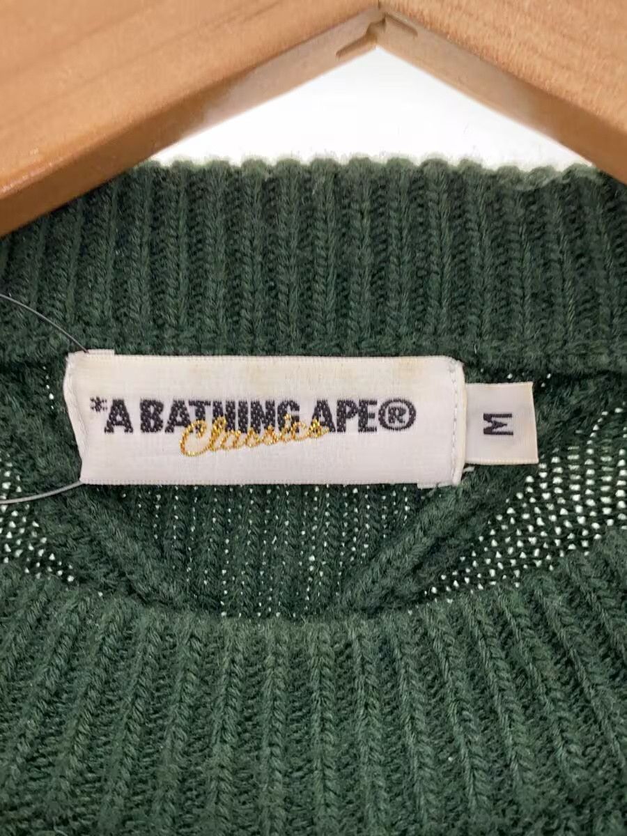 Bape A Bathing Ape Acrylic Knit Sweater Green Size US M / EU 48-50 / 2 - 3 Thumbnail