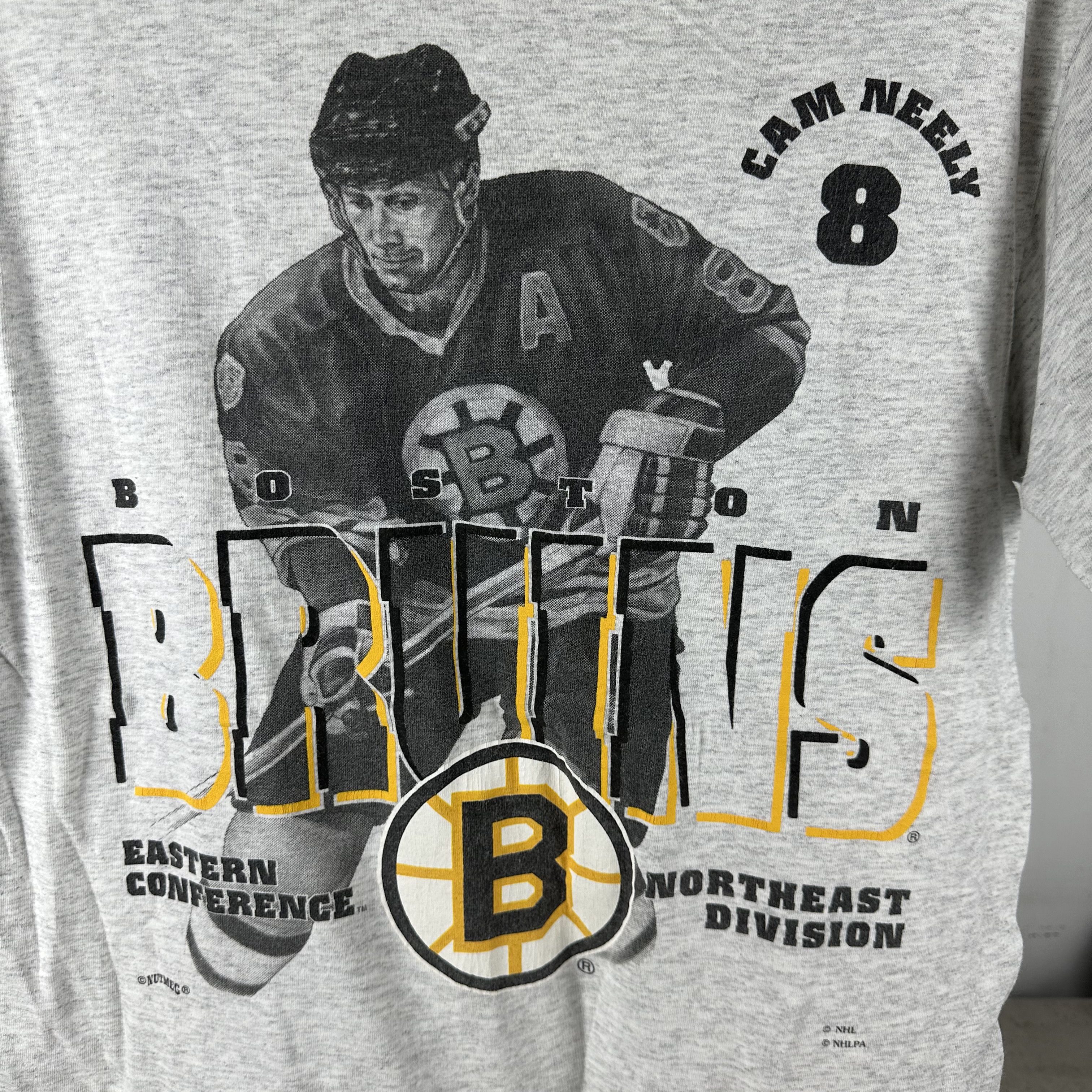 Vintage Vintage 90s Cam Neely Boston Bruins NHL Nutmeg T-shirt Size US L / EU 52-54 / 3 - 2 Thumbnail