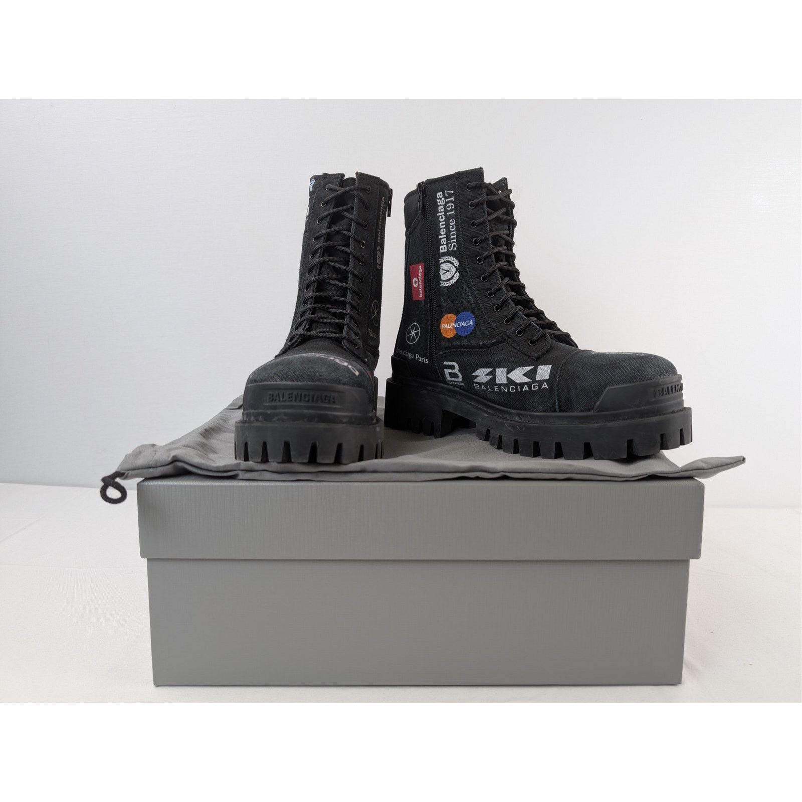 Balenciaga o1rshd1 Q:2 / Combat Strike L20 Cotton Canvas/Print Boot Size US 9 / EU 42 - 19 Thumbnail