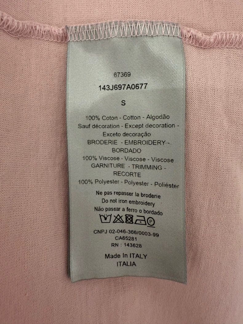 Dior Dior Co-branded cotton plain knitted short-sleeved T-shirt Size S / US 4 / IT 40 - 4 Thumbnail