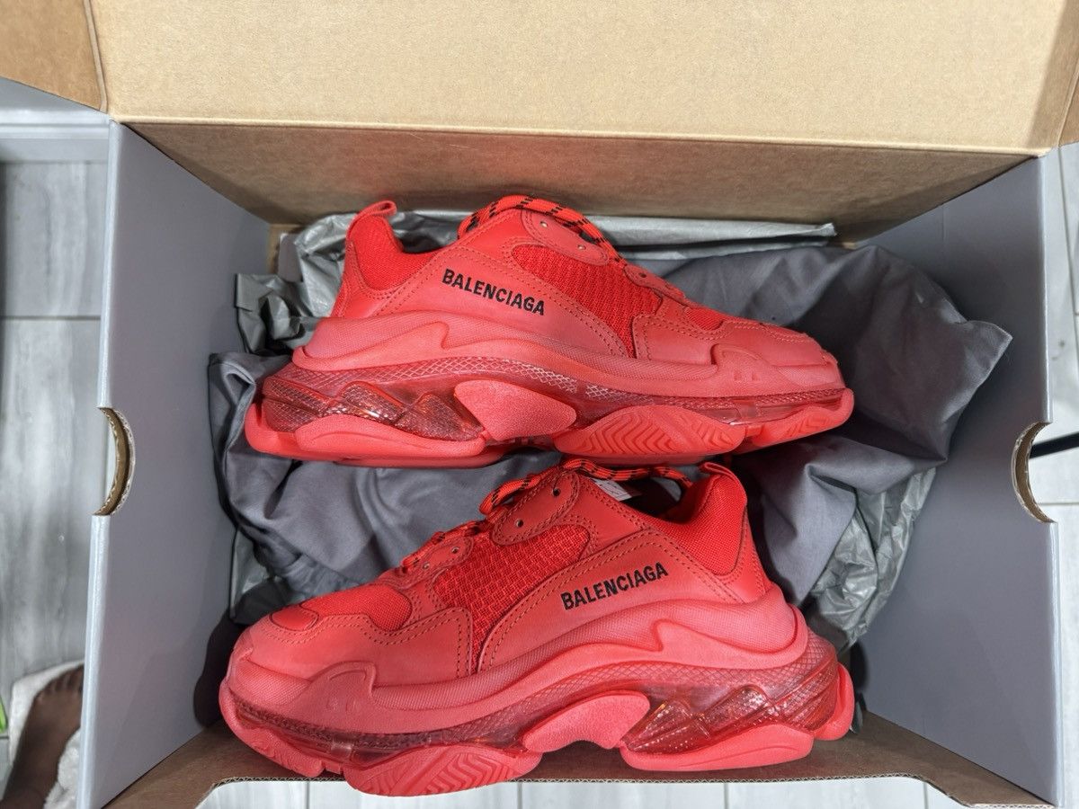 Balenciaga Balenciaga Triple S - Red Clear Soles Size US 9 / IT 39 - 5 Thumbnail