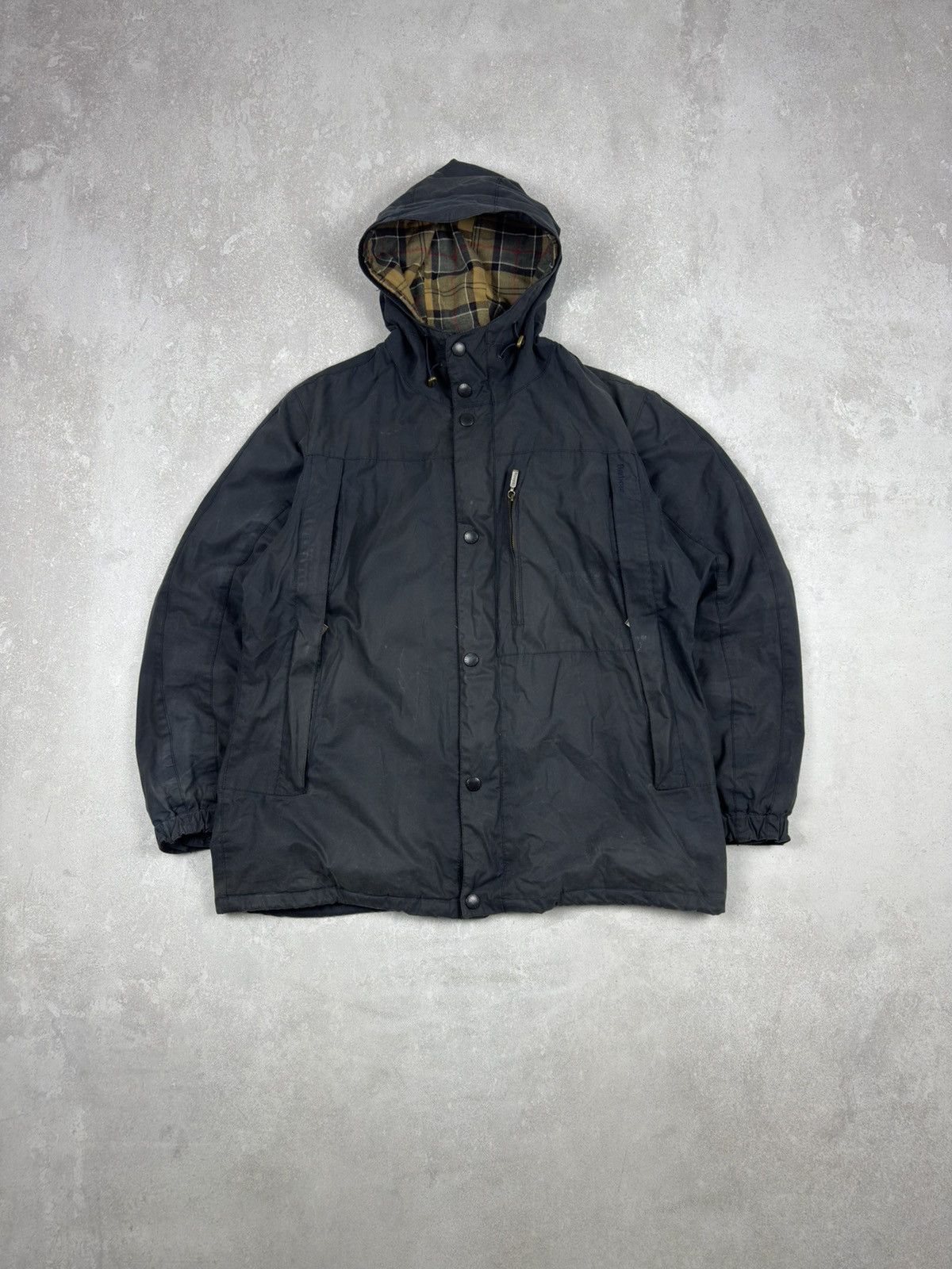 Barbour Vintage Barbour Waxed Parkas Jacket Navy Blue size XL Size US XL / EU 56 / 4 - 2 Thumbnail