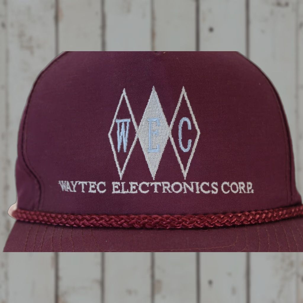 Vintage VINTAGE Waytec Electronics Core WEC Snapback Hat Maroon Rope Bill Size ONE SIZE - 1 Thumbnail
