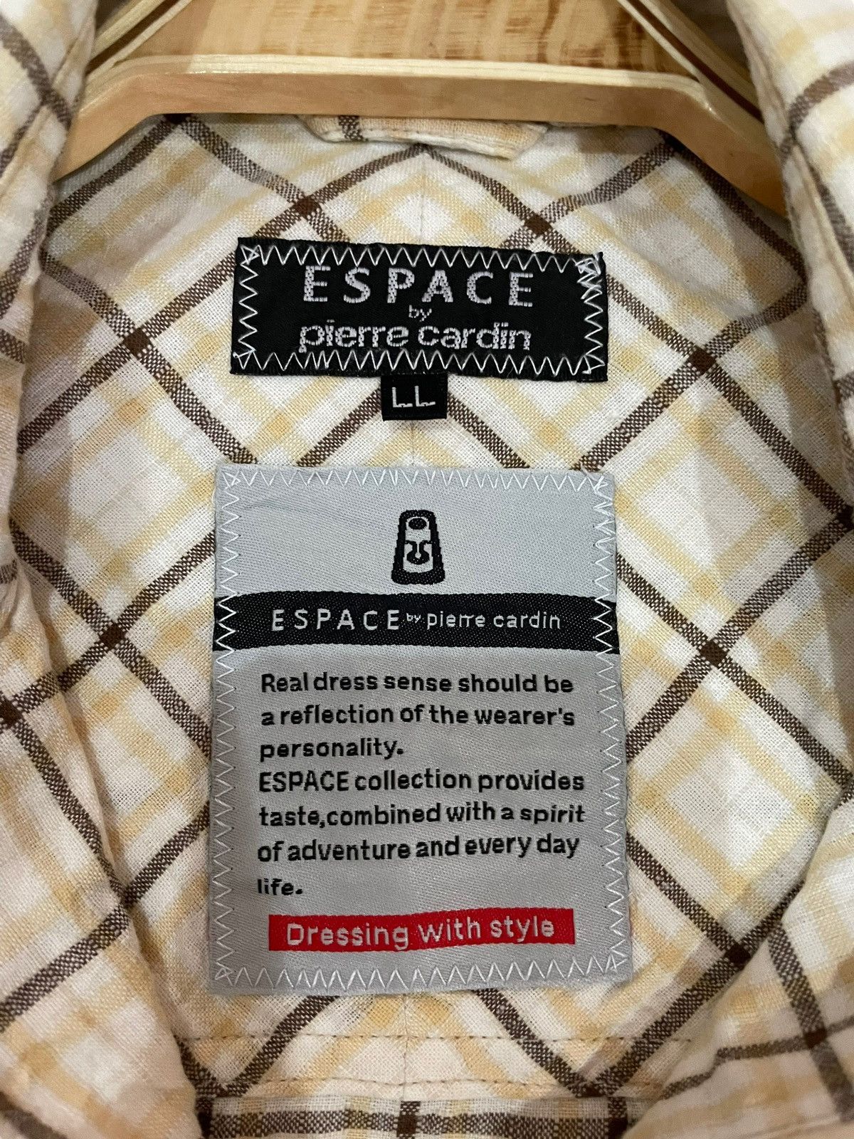 Pierre Cardin × Vintage 90s Classic Pierre Cardin ESPACE Zipped Tartan/Plaid Jacket Size US L / EU 52-54 / 3 - 7 Thumbnail