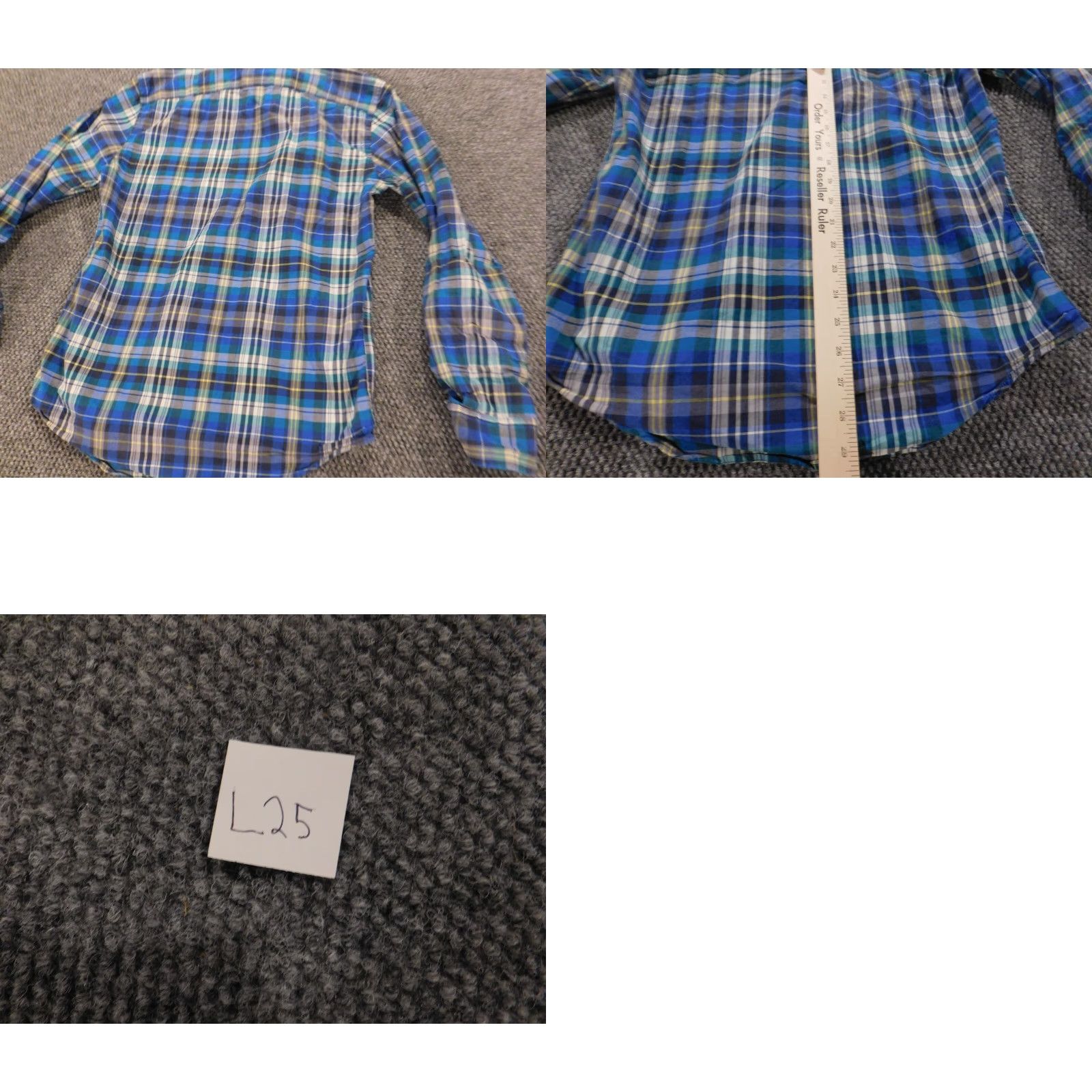 American Eagle Outfitters American Eagle Mens Shirt Small Blue plaid button up athletic fit Size US S / EU 44-46 / 1 - 8 Thumbnail