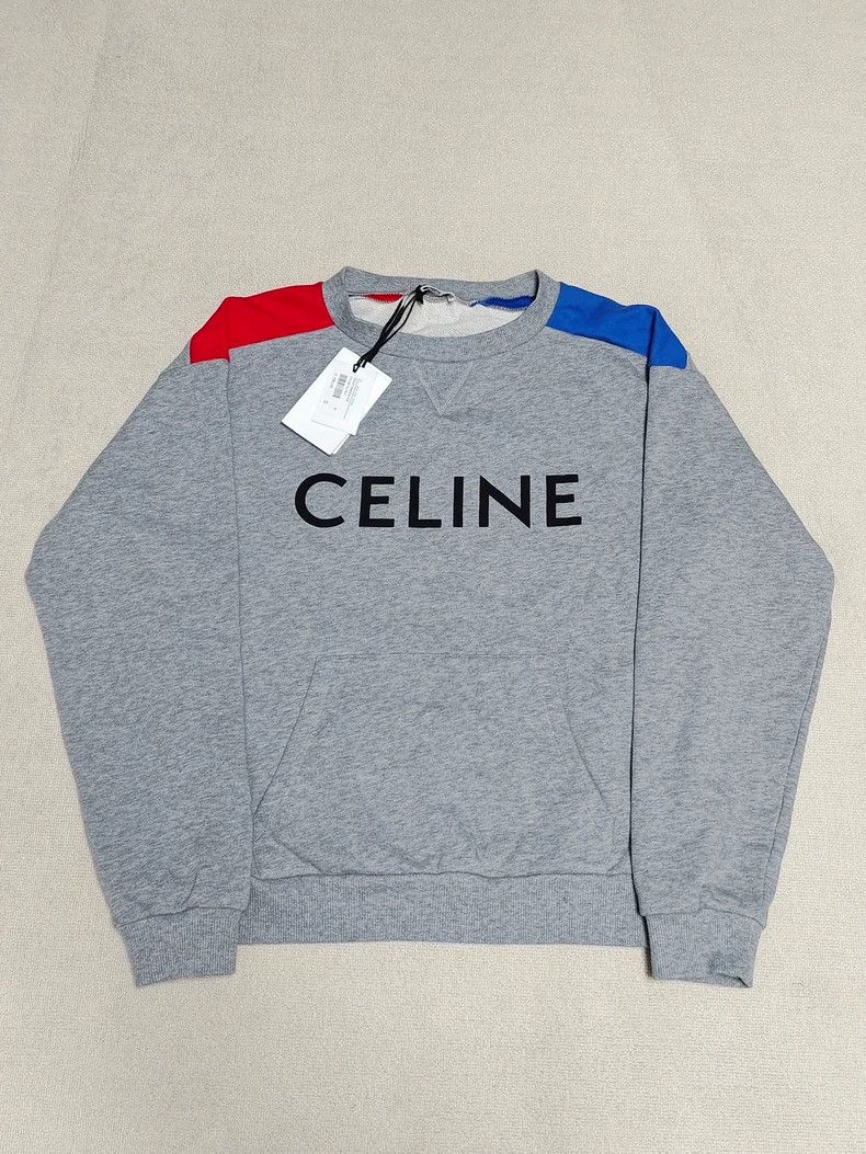 CÉLINE カラーブロック長袖ニットセーター CÉLINE カラーブロック長袖ニットセーター - メルカリ